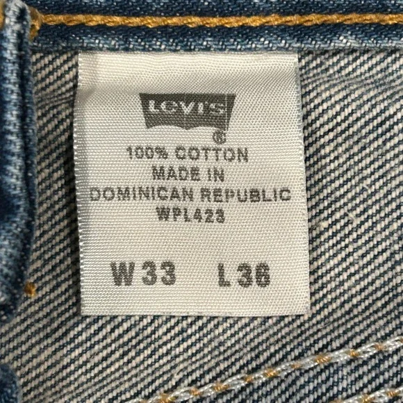 Vintage Levi's 501XX Jeans Mens 33x36 Blue Denim Button Fly Cotton (Fits 32x34)